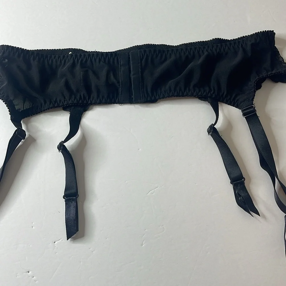 Lane Bryant Intimates Black Lace Garter Belt 14/16 XL